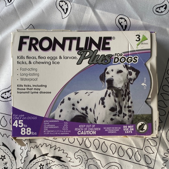 FRONTLINE Plus Flea & Tick for Large Dogs 45-88 lb, 3 Treatments - Picture 1 of 10